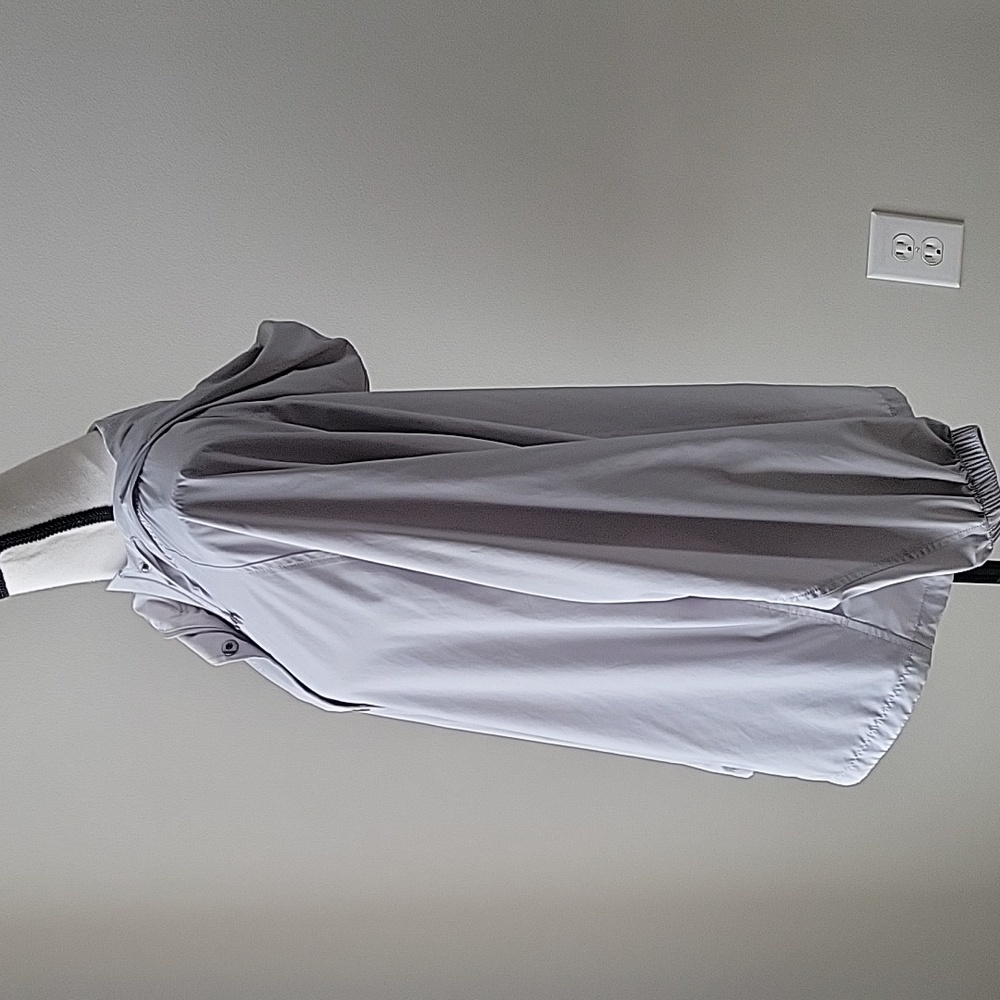Pure Jill by J. Jill Zip Up Womens Light Jacket With Hood and Pockets Small Gray - Picture 3 of 14